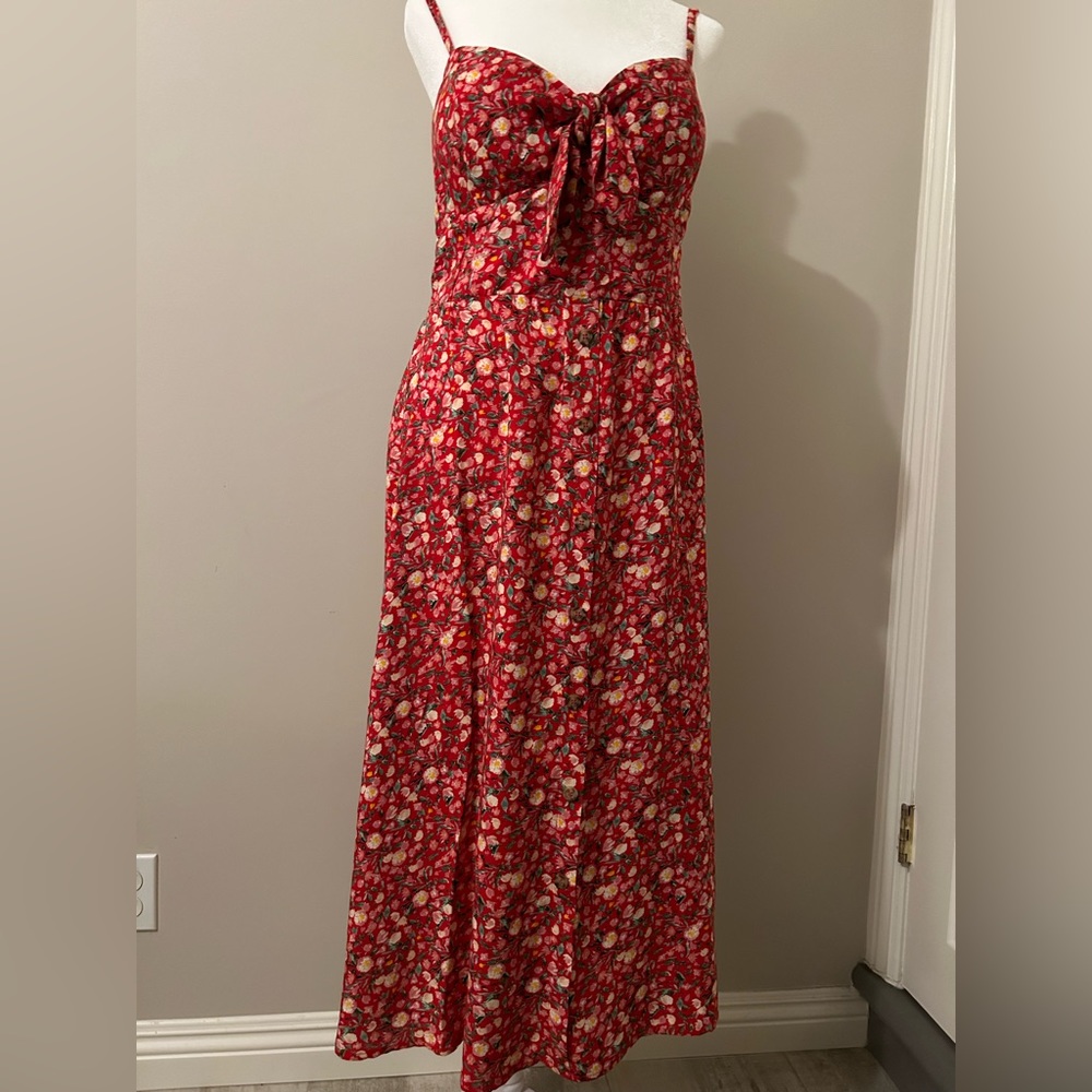 Pretty Red Floral Dress